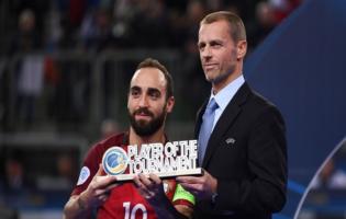 Ricardinho meilleur joueur de l'Euro 2018 de Futsal